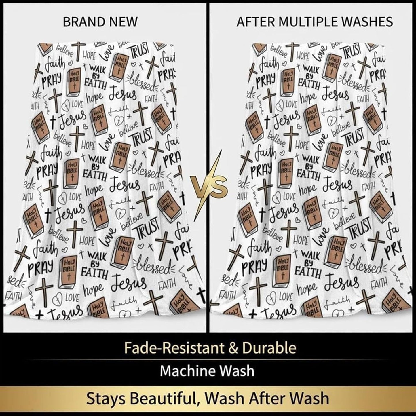 Christian Cross Throw Blanket – Soft Faith-Inspired Fleece for Home