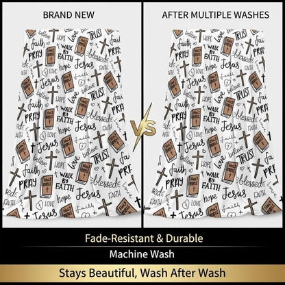 Christian Cross Throw Blanket – Soft Faith-Inspired Fleece for Home