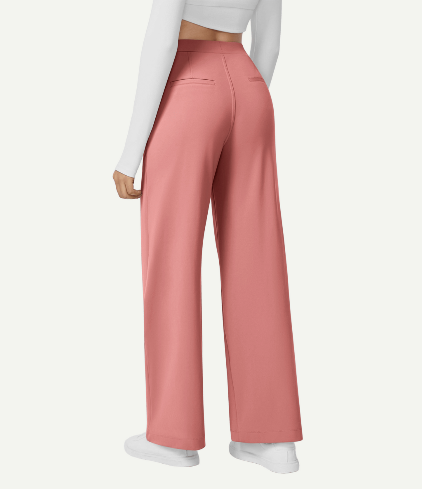 High Waisted Pocket Straight Leg Work Pants