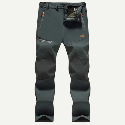 Men's Fleece Lined Winter Snow Pants – Water Resistant, 4 Zip Pockets