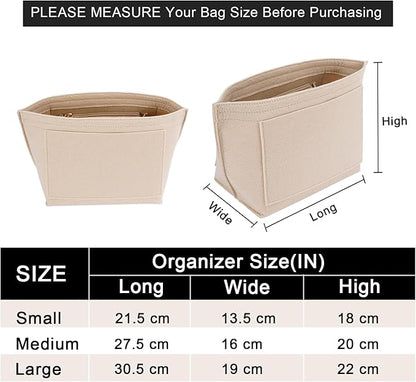 Felt Organizer Fits Longchamp le pliage L Handbag Insert