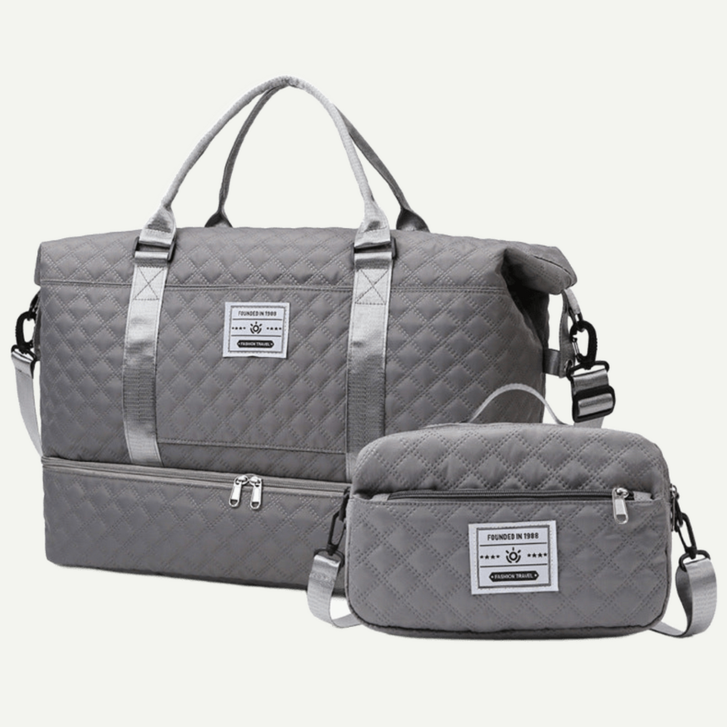 2Pcs Aril Travel Duffel Bag – Shoe Compartment + Toiletry Organizer