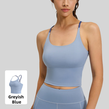 Sporty Women's Criss Cross Yoga Sports Bra