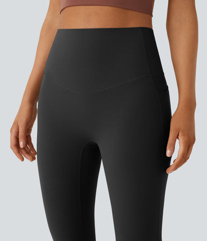 UltraSculpt™ SoCinched High Waisted Tummy Control Side Pocket Shaping Yoga Bootcut Leggings