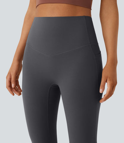 UltraSculpt™ SoCinched High Waisted Tummy Control Side Pocket Shaping Yoga Bootcut Leggings