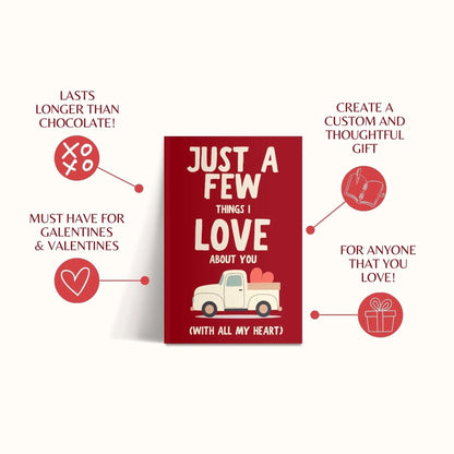 Just a Few Things I Love About You Couples Fill-In-Blank Book
